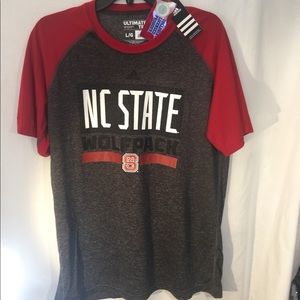 NWT Adidas Ultimate Tee - NC State Univ, sz Lg